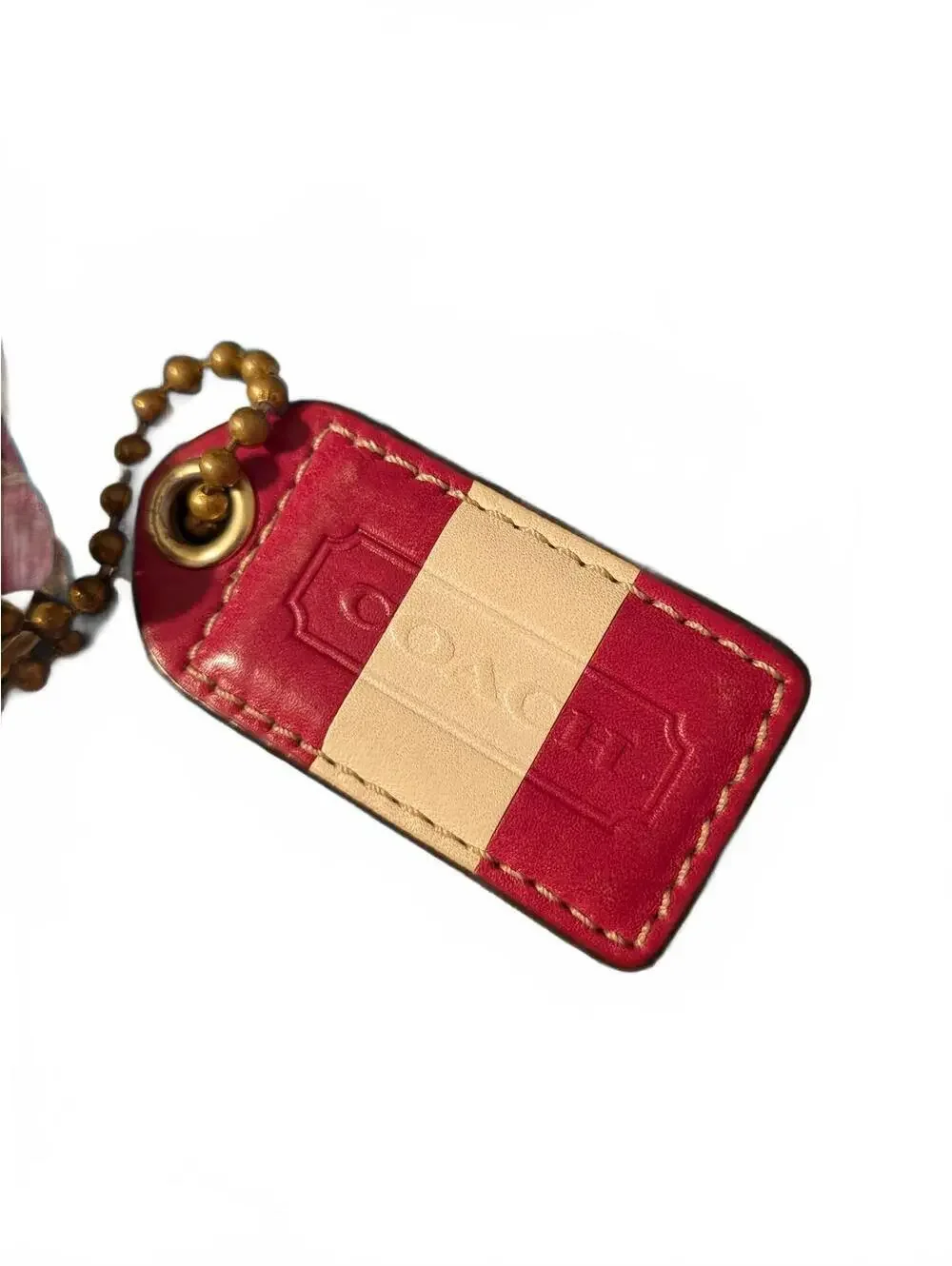 Coach Heritage Plaid Crossbody Bag with Pink Varsity Stripe Trim